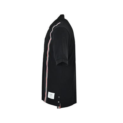 Thom Browne/Thom Brown vertical striped webbing Polo short sleeves