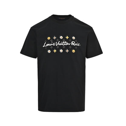 Louis Vuitton 26ss daisy letter print short sleeves