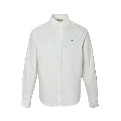 Prada logo embroidered long-sleeved shirt
