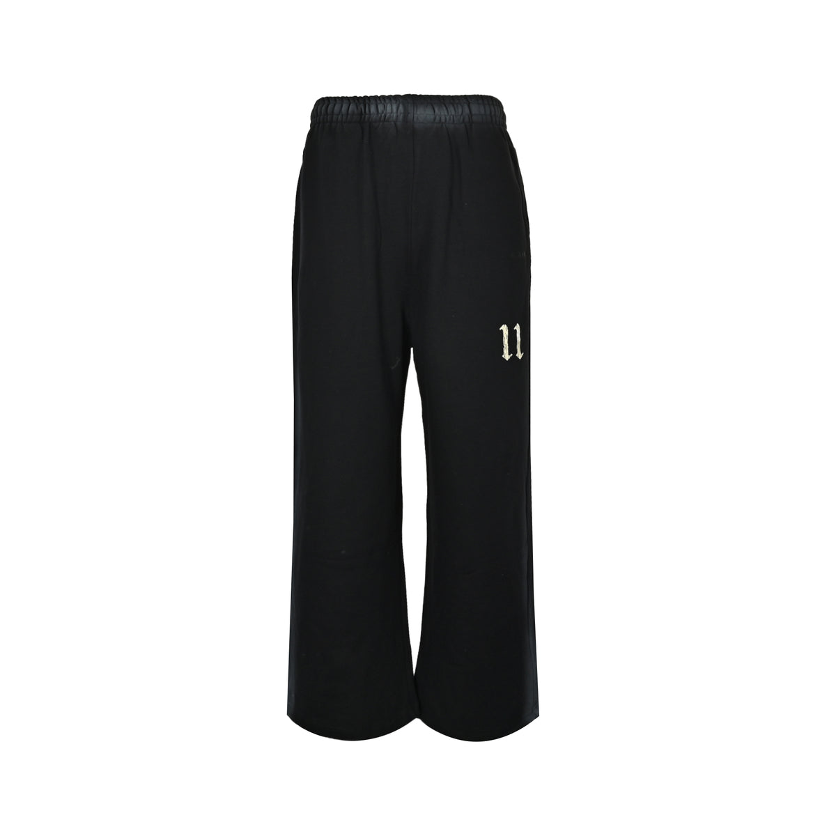 We11 Done colorful spray-edged washed wide-leg trousers