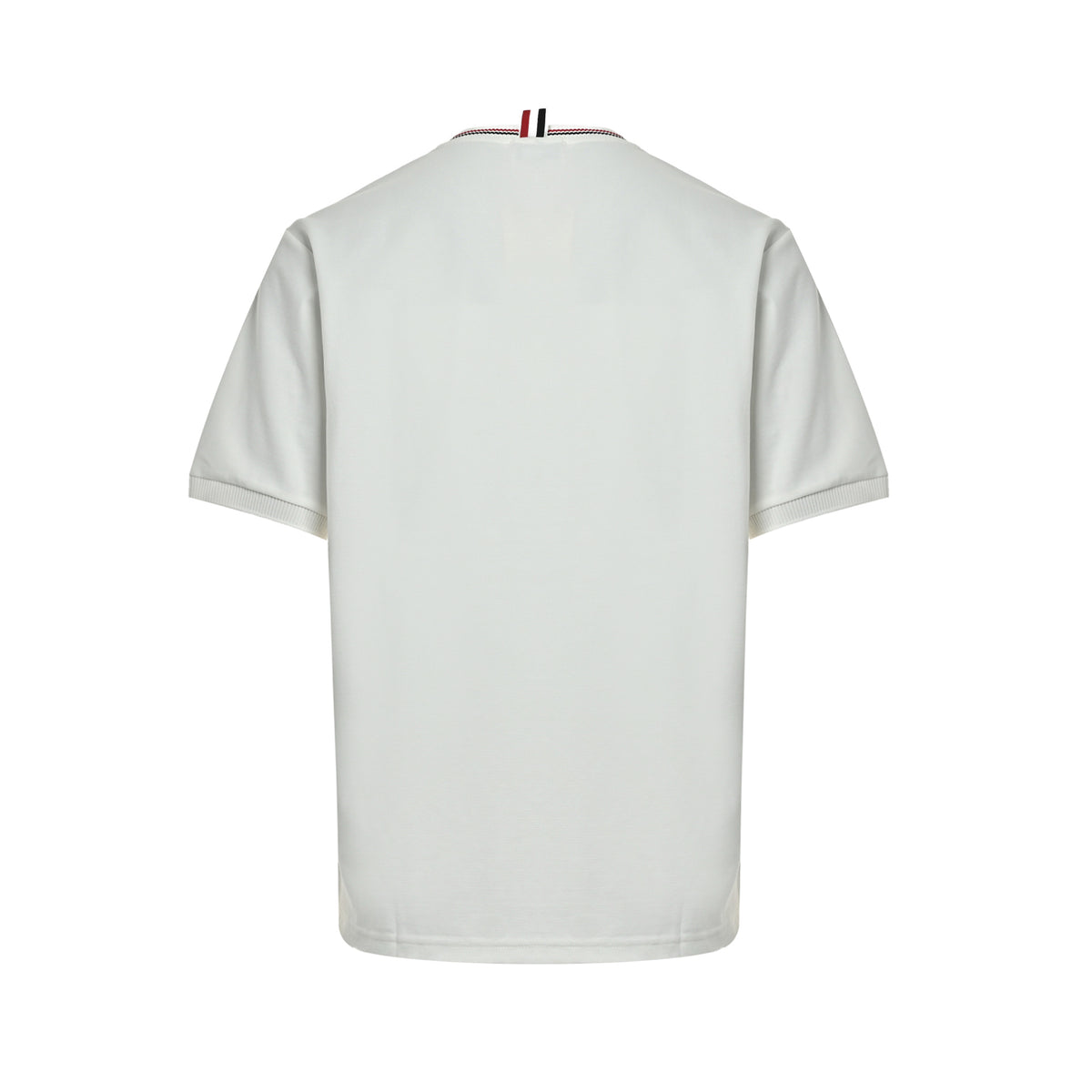 Thom Browne/Thom Brown red thread yarn-dyed round neck short sleeves