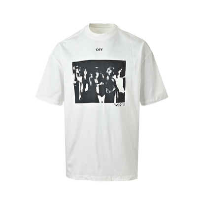 OFF WHITE band portrait spray paint arrow print short sleeves