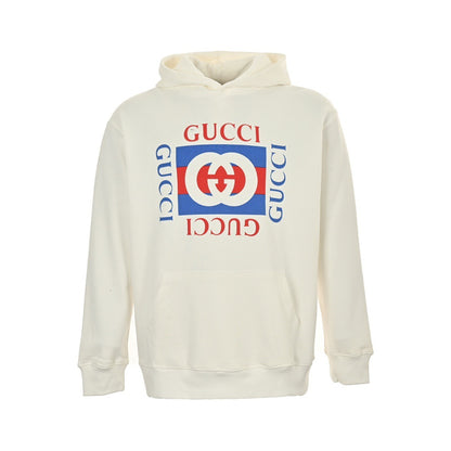 Gucci 24Fw color block logo printed hooded sweatshirt