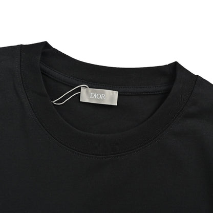 Dior 26ss graffiti letter short sleeves