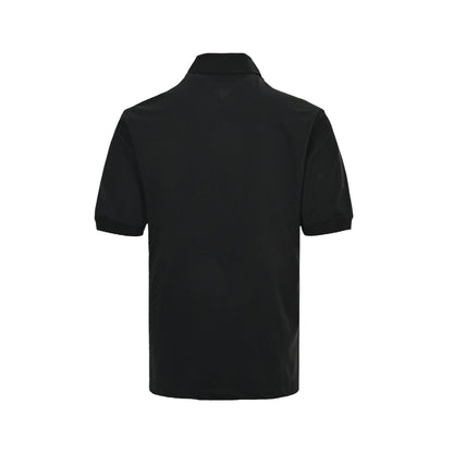 BRUNELLO CUCINELLI/BC two-color logo printed Polo short-sleeve