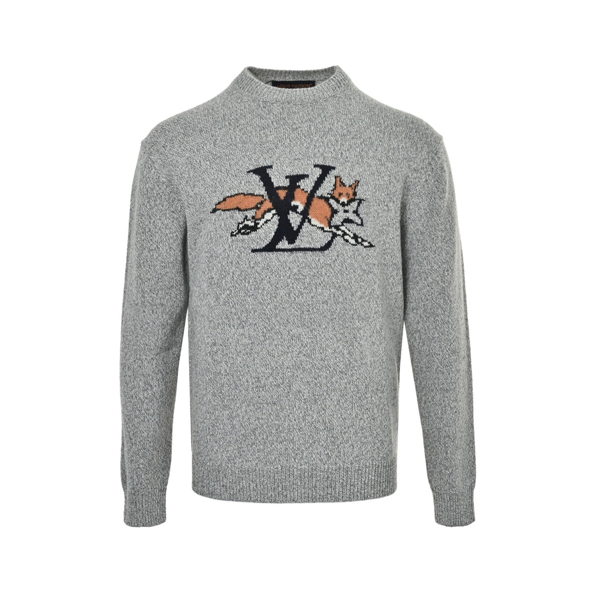 Louis Vuitton 25Fw fox jacquard crew neck sweater