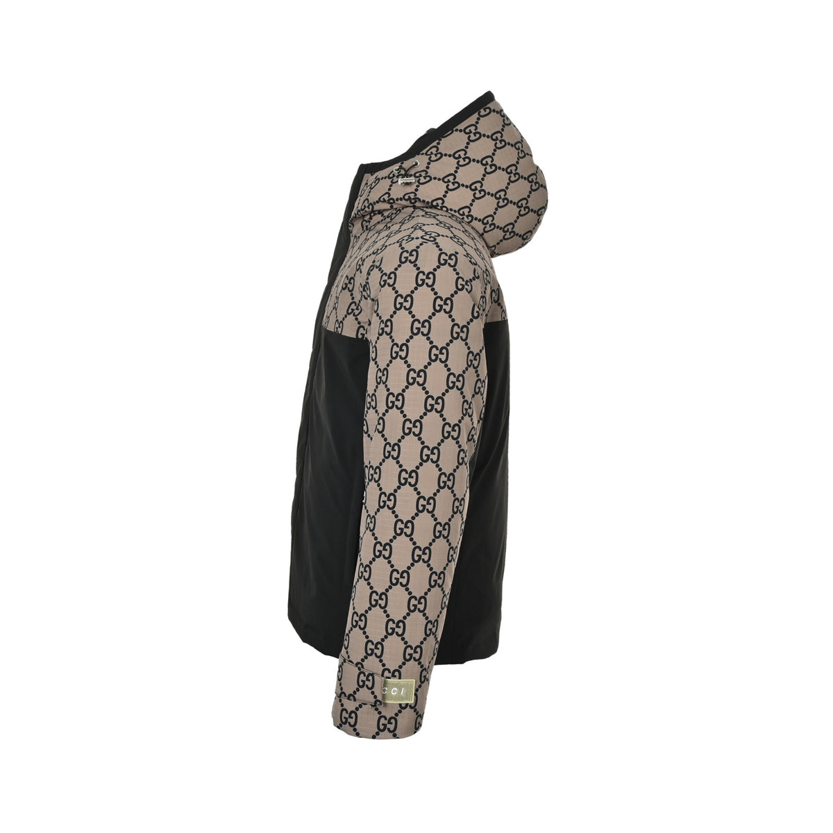Gucci Double G presbyopic patchwork hooded down jacket
