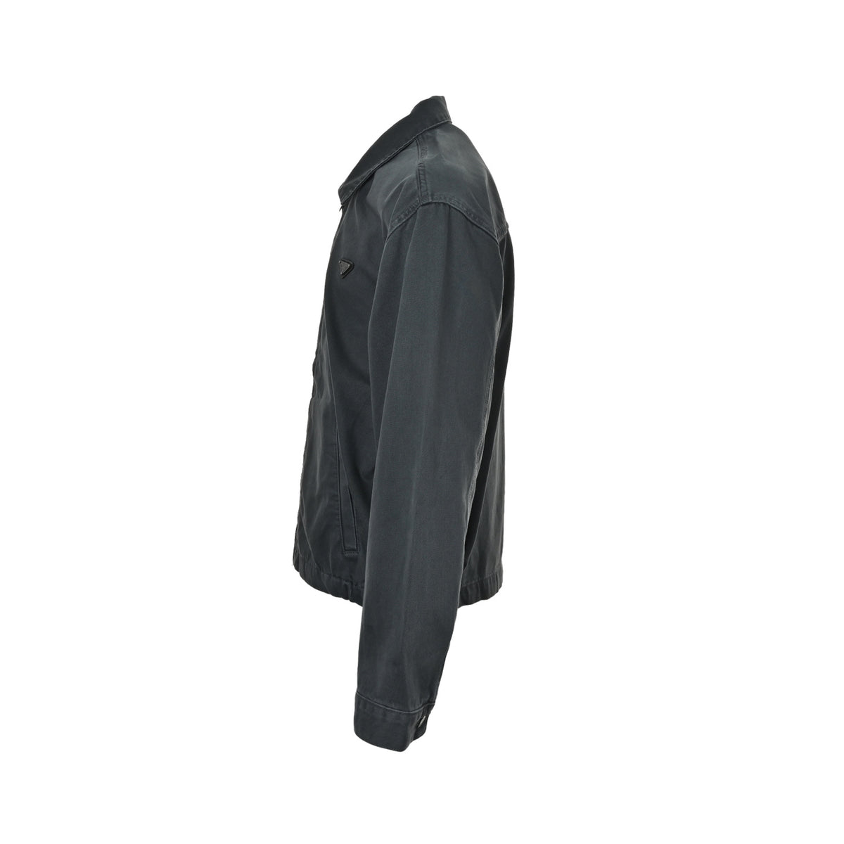 Prada 25Fw triangle zipper denim jacket