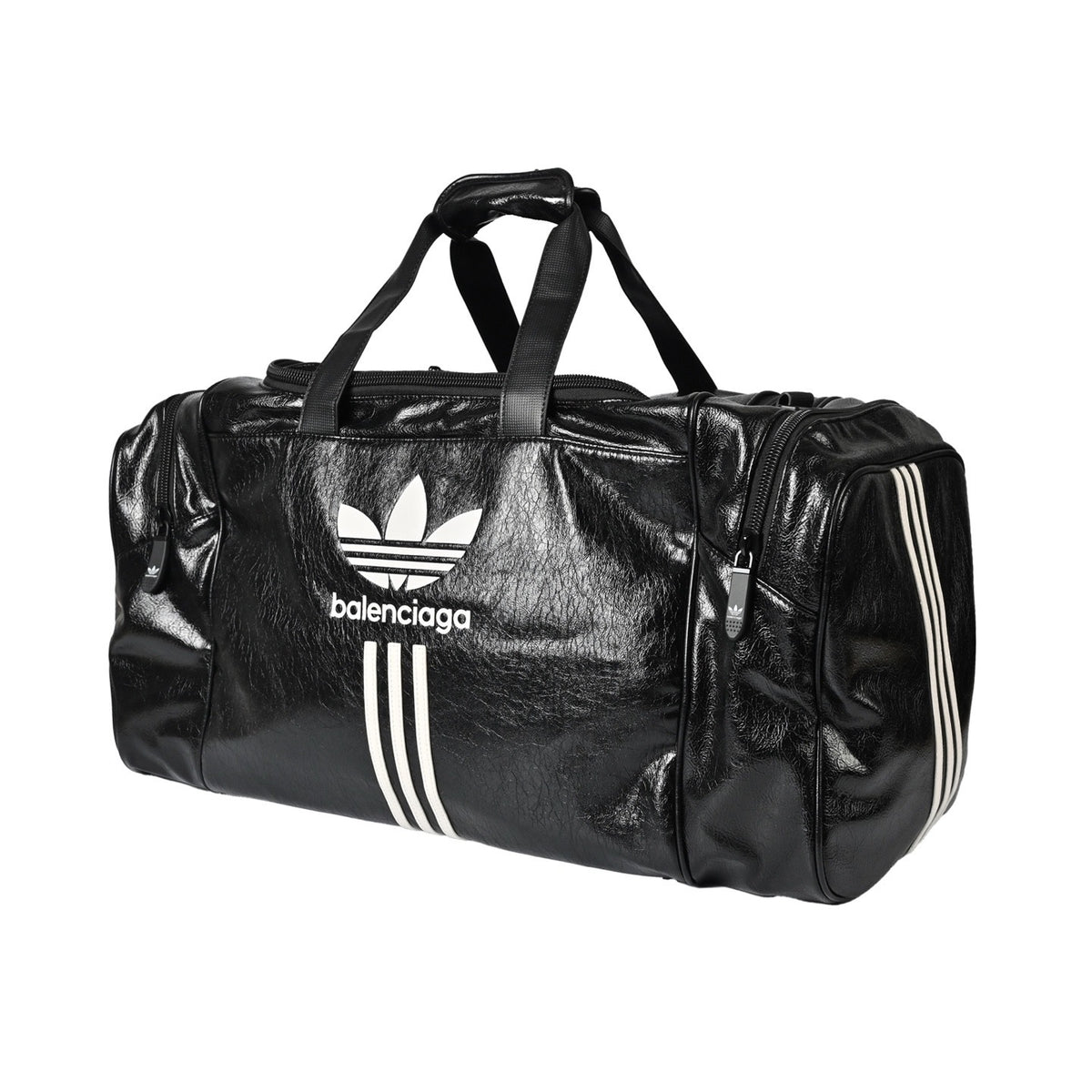 Balenciaga Balenciaga adidas Adidas clover letter three stripes distressed fine-grained leather handbag travel bag