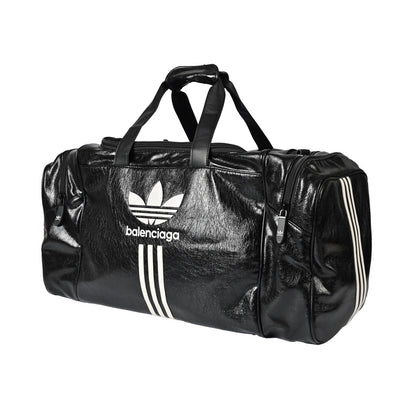 Balenciaga Balenciaga adidas Adidas clover letter three stripes distressed fine-grained leather handbag travel bag