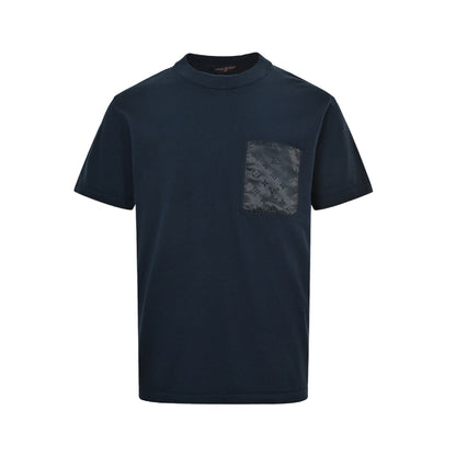 Louis Vuitton knitted jacquard splicing nylon inlay short sleeves
