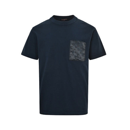 Louis Vuitton knitted jacquard splicing nylon inlay short sleeves