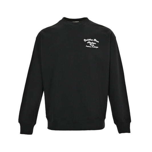 Dior 23Fw front and back signature letter embroidered crew neck sweatshirt