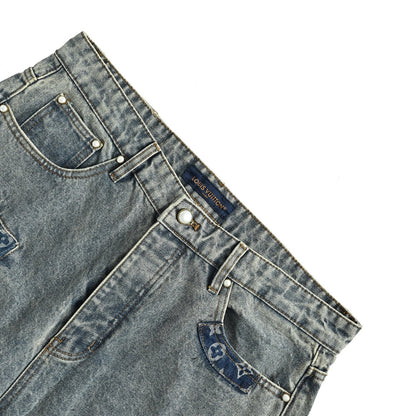 Louis Vuitton patchwork skateboard jeans
