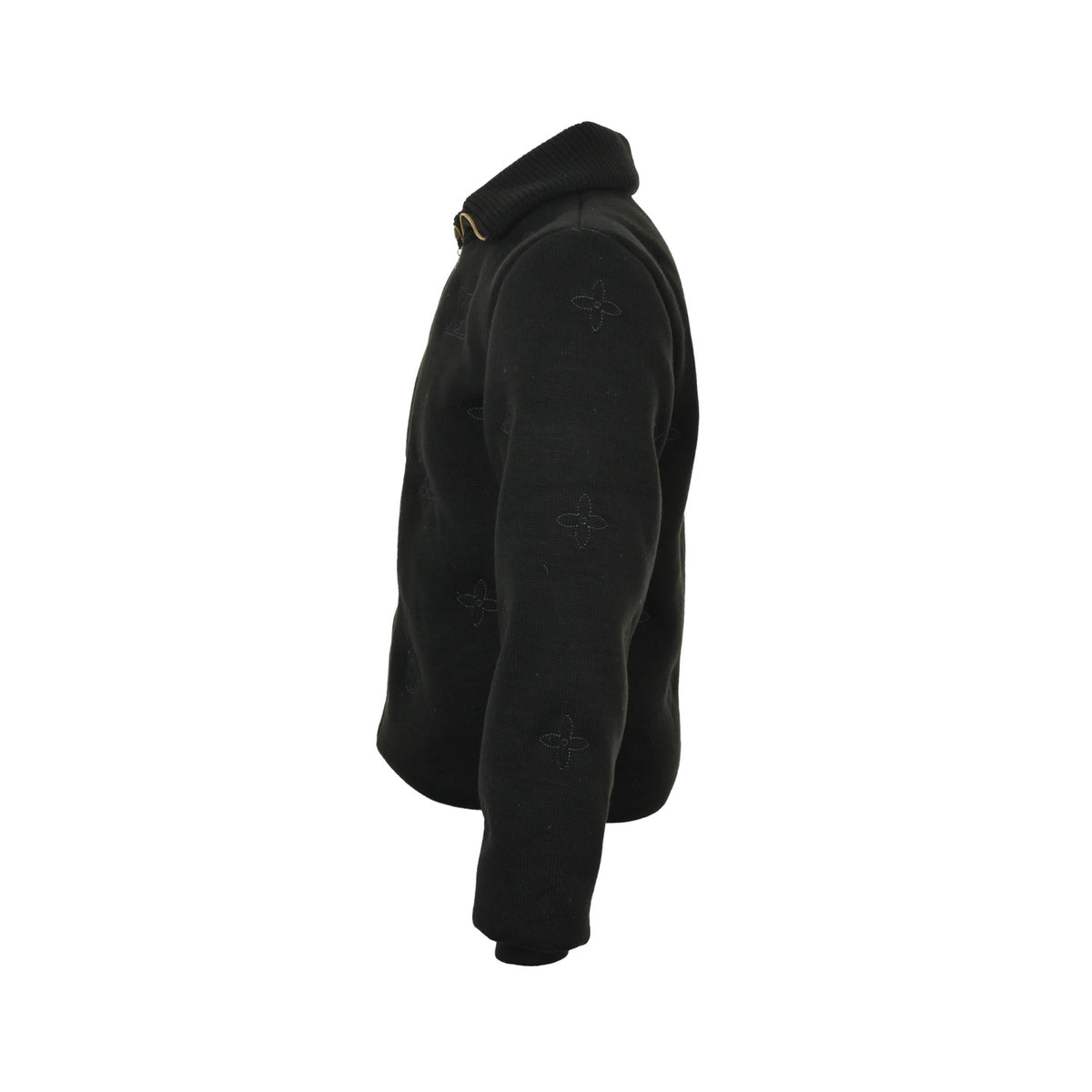 Louis Vuitton 25Fw old flower embroidered knitted down jacket