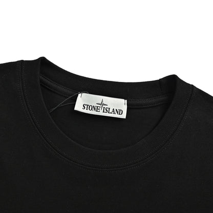 Stone Island compass coordinates printed short-sleeved shirt