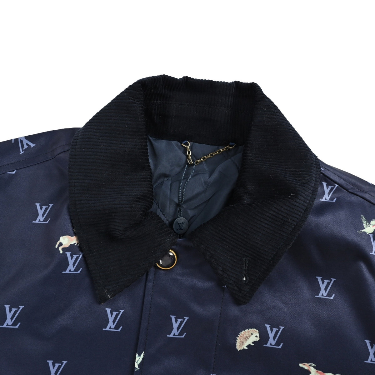Louis Vuitton animal print corduroy lapel jacket