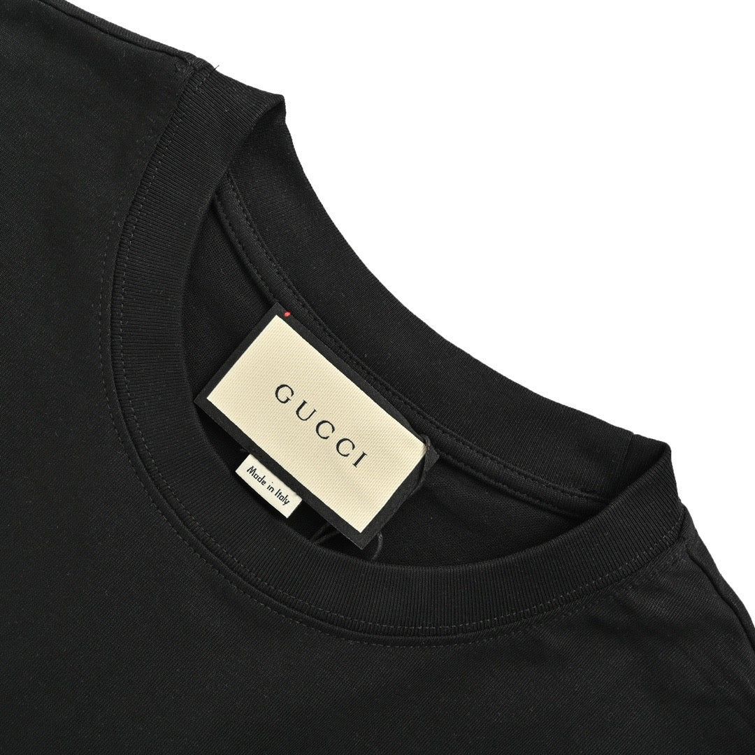 Gucci 24ss cherry embroidered short sleeves