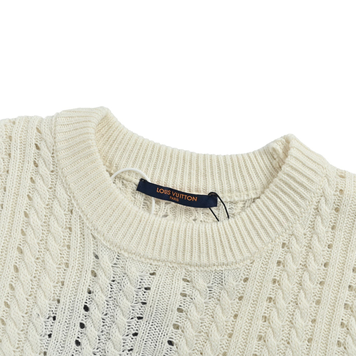 Louis Vuitton embroidered logo hollow sweater