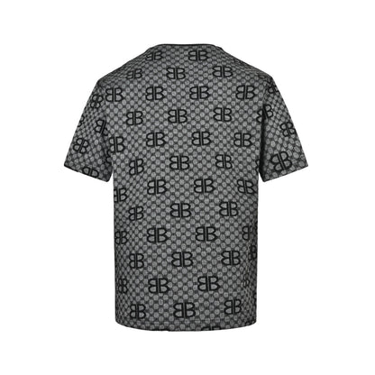 Balenciaga 26ss full BB presbyopia jacquard short sleeves