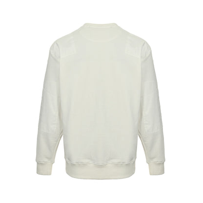 Prada pocket triangle logo nylon splicing round neck sweatshirt