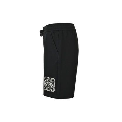 Loewe/Luo Yiwei stitched leather three-dimensional logo shorts