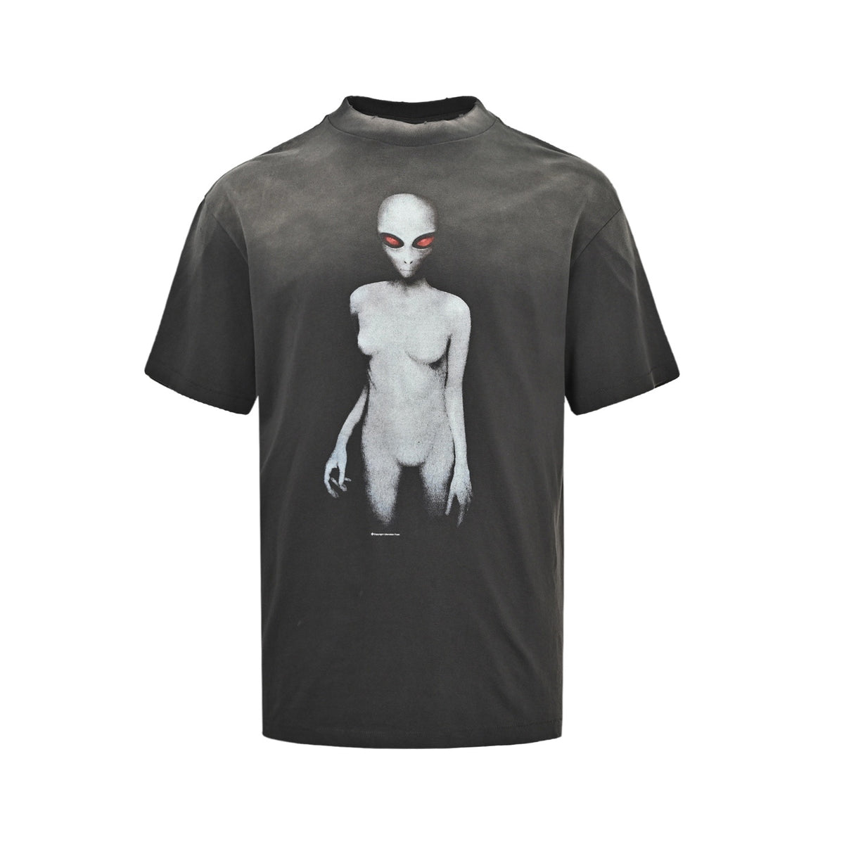 SAINT MICHAEL 25ss red eye alien print short sleeves
