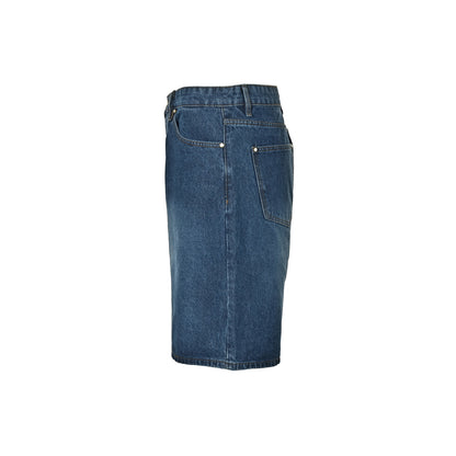 LouisVuitton/Louis Vuitton denim shorts with embroidered logo on the back pocket