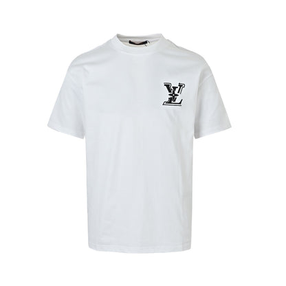 Louis Vuitton 26ss short sleeves with front and rear letter logo embroidery