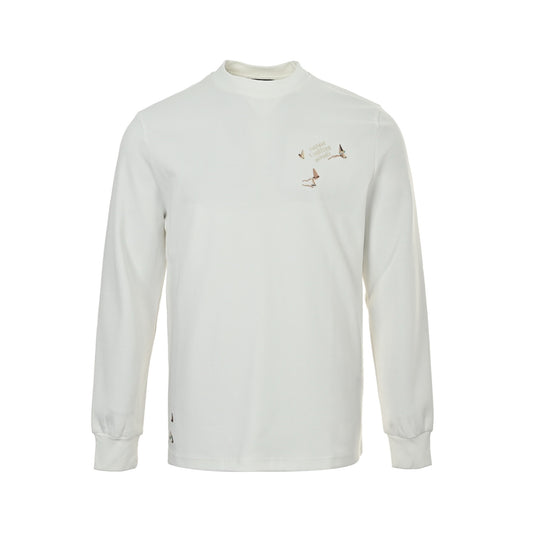 Louis Vuitton 25Fw canvas embroidered long-sleeved T-shirt