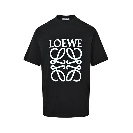 Loewe/Luo Yiwei 25ss four-leaf clover printed short sleeves