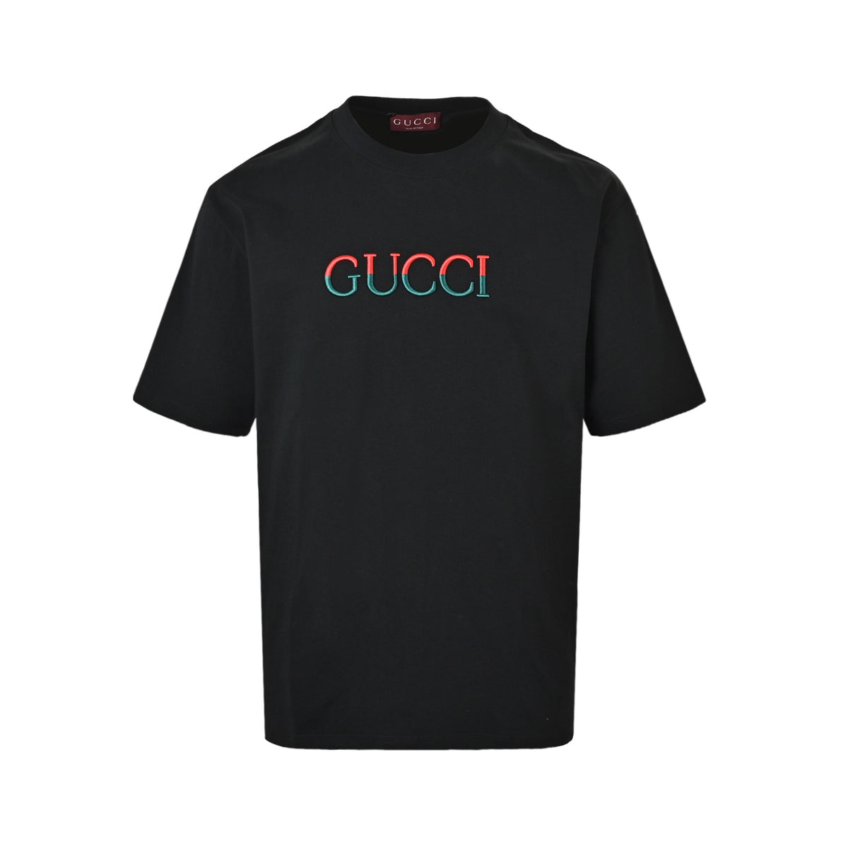 Gucci red and green stitching embroidered letter short sleeves