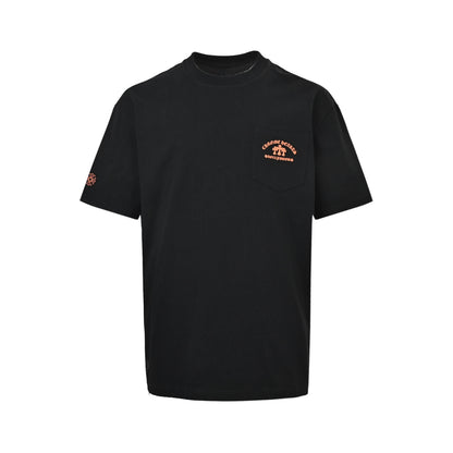 Chrome Hearts/Chrome Heart Orange Cross Print Short Sleeve