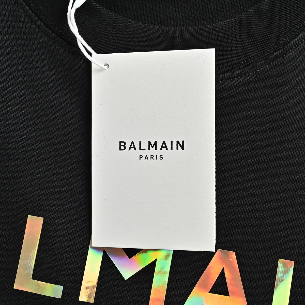 BALMAIN 26ss colorful laser letter printed short sleeves