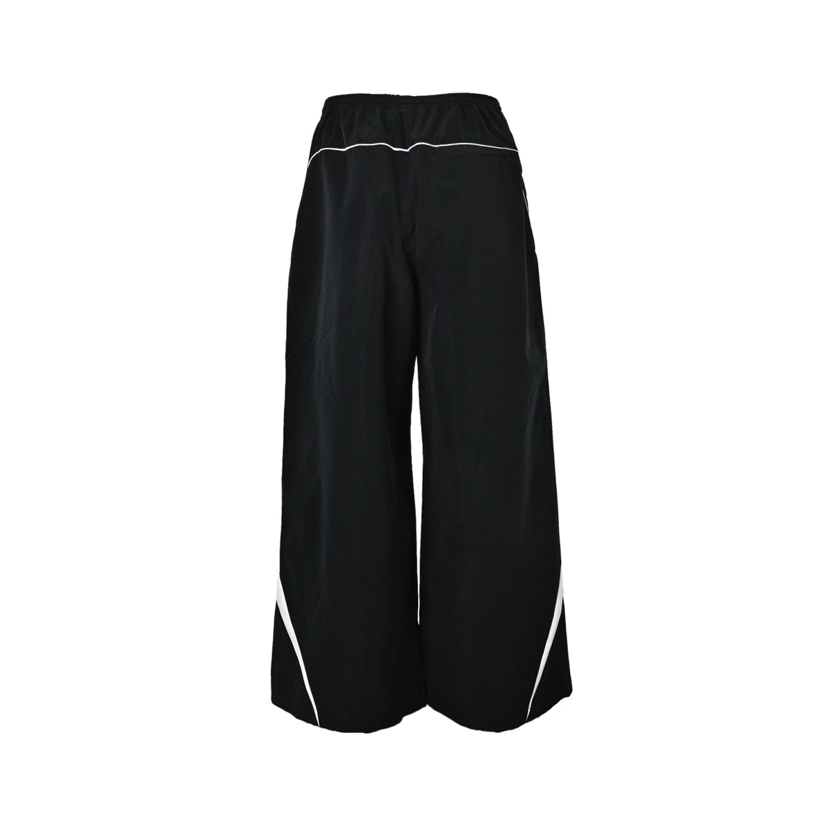 Acne Studios black and white patchwork embroidered logo trousers