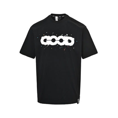 GOODBRAND three-dimensional gem graffiti map splash ink short sleeves