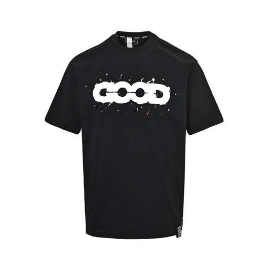 GOODBRAND three-dimensional gem graffiti map splash ink short sleeves