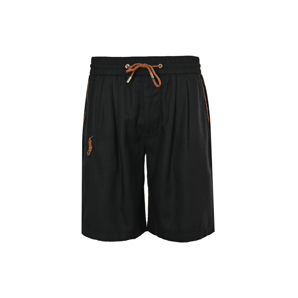 Ralph Lauren war horse embroidered Tencel linen casual shorts