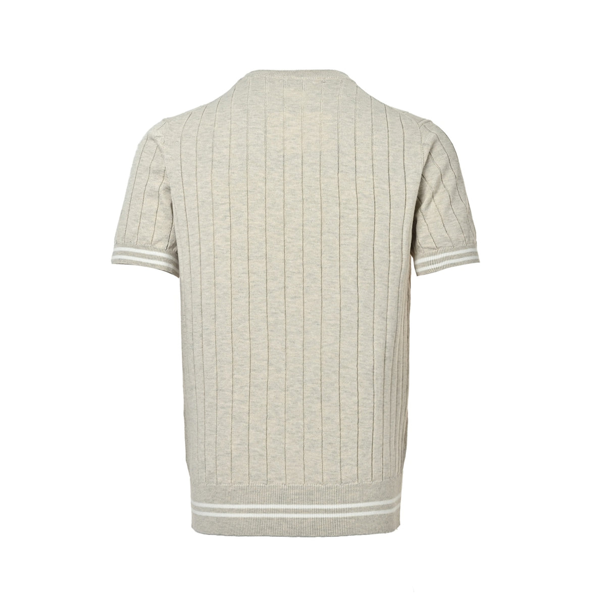 Brunello Cucinelli BC striped cable-knit short sleeves