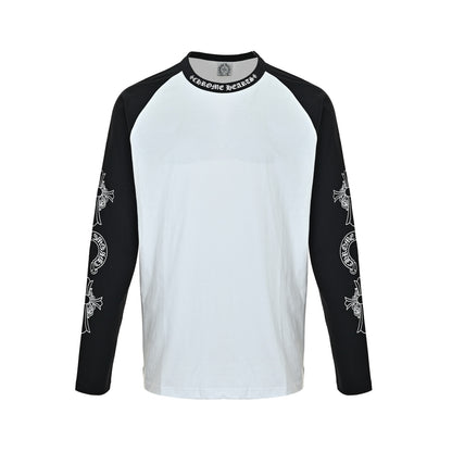 Chrome Hearts/Chrome Heart Sanskrit neckline color matching long sleeves