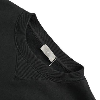 Dior 23Fw gradient floral letter embroidered round neck sweatshirt