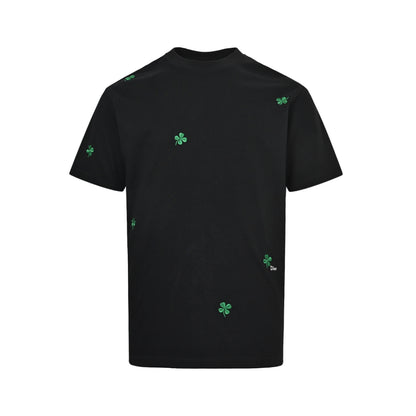 Dior 26ss full-width four-leaf clover embroidered short sleeves