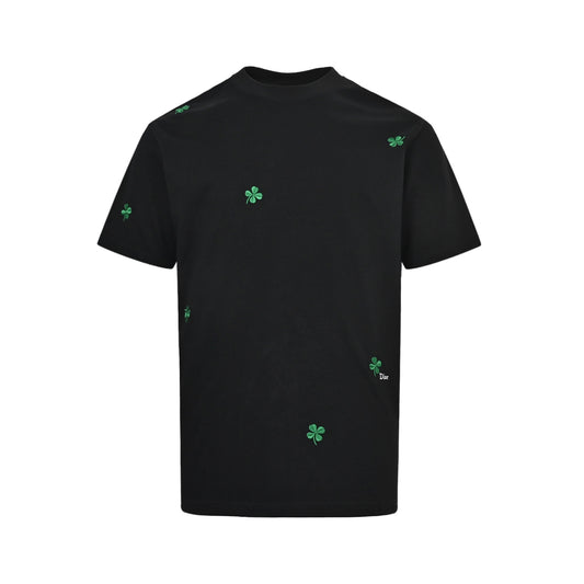 Dior 26ss full-width four-leaf clover embroidered short sleeves