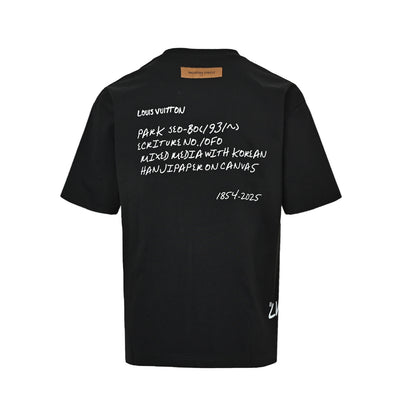 Louis Vuitton short sleeves with slogan printed letters on the chest