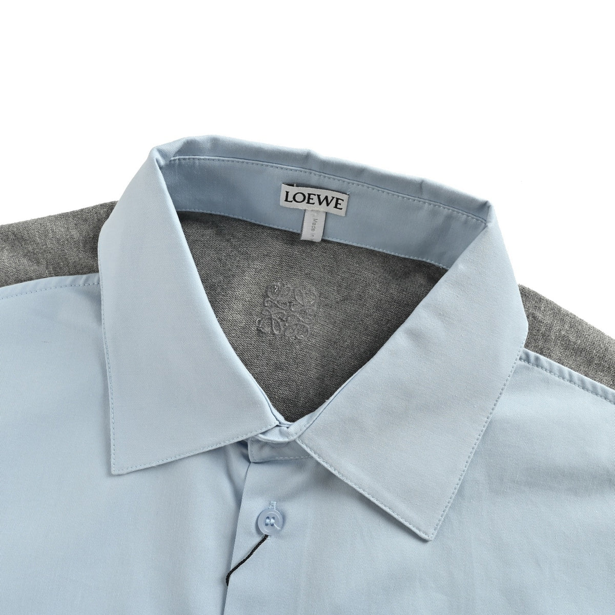 Loewe 25Fw sweater patchwork knitted shirt