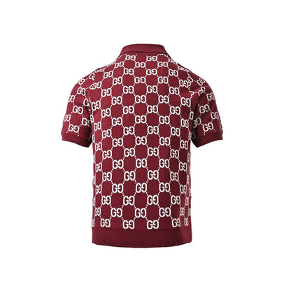 Gucci all-over jacquard knitted POLO short sleeves