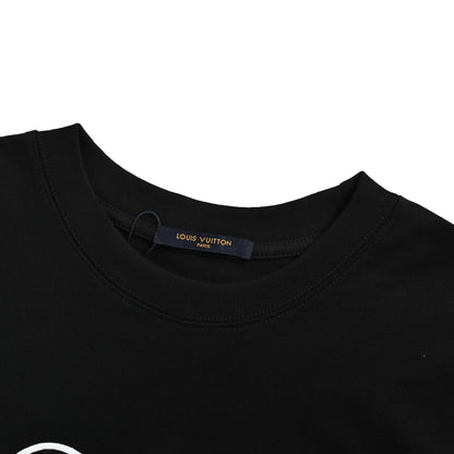Louis Vuitton 25ss three-ring old flower embroidered short sleeves