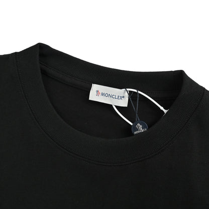 Moncler/Mask 26ss color block embroidered logo short sleeves