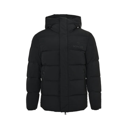 Moncler/Mask 25Fw chest letter hooded down jacket
