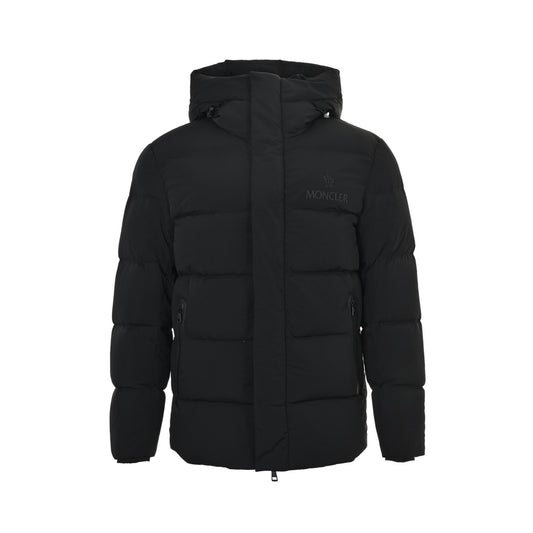 Moncler/Mask 25Fw chest letter hooded down jacket